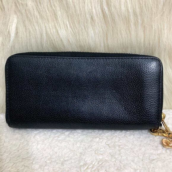 MICHAEL KORS Large Black Leather JET SET TRAVEL Continental Wristlet Wallet - Picture 5 of 14